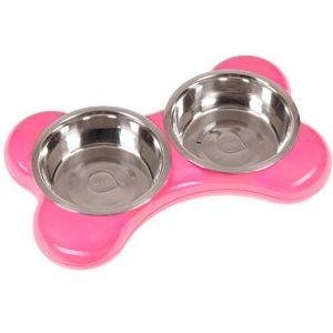 Miska nerez KOST 2x2l/49x30x10/ružová