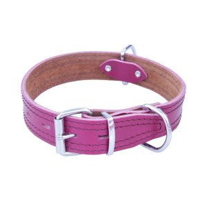 PROFIZOO Obojok HERRY obšitý (40mm x 65cm) fuchsie