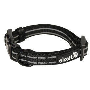 Alcott reflexný obojok pre psov čierny, veľkosť M