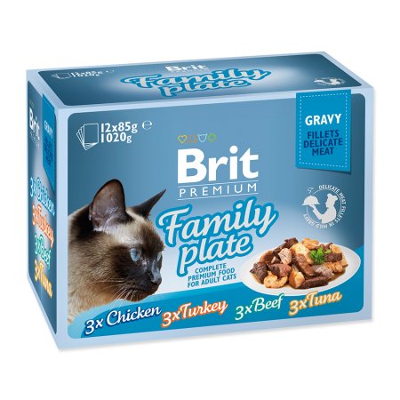 Brit Premium Cat Pouch Family Plate Gravy 1020g