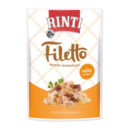 Kapsička RINTI Filetto kura + kuracie srdce v želé 100g