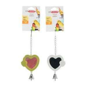 Hračka pre vtáky zrkadlo srdce plast Zolux