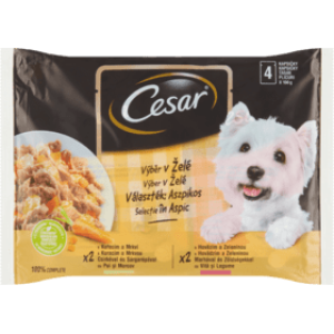 CESAR vrecko Selection v želé 4pack 400 g