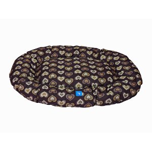 PROFIZOO Odolný Vankúš štandard č.5 65cm vzor hnedá srdiečka (Spylon)