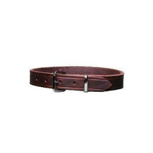 Obojok kožený Rondo hnedý 62/4cm