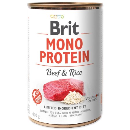 Brit Dog konz Mono Protein Beef & Brown Rice 400g