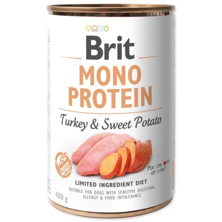 Brit Dog konz Mono Protein Turkey & Sweet Potato 400g