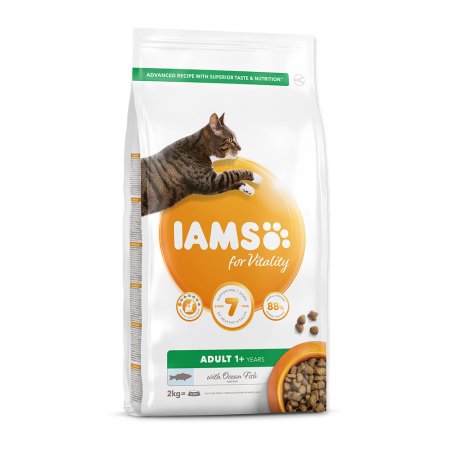 IAMS for Vitality Adult Cat Food with Ocean Fish 2 kg