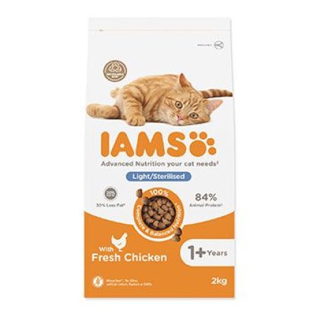 IAMS for Vitality Weight Control Cat Food with Fresh Chicken 2kg