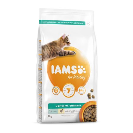 IAMS for Vitality Weight Control Cat Food with Fresh Chicken 2kg