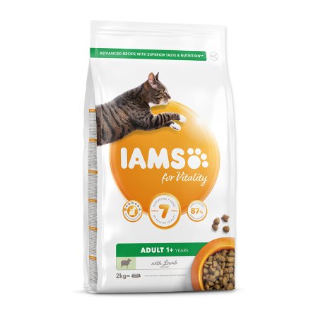 IAMS for Vitality Adult Cat Food with Lamb 2kg