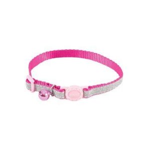 Obojok mačka SHINY nylon ružový 10mm/30cm Zolux