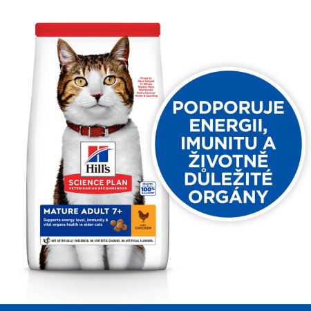 Hill’s Science Plan granule pre staršie mačky s kuracím 1.5 kg