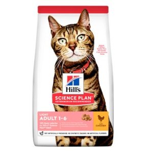 Hill’s Science Plan Light granule pre dospelé mačky s kuracím 10 kg