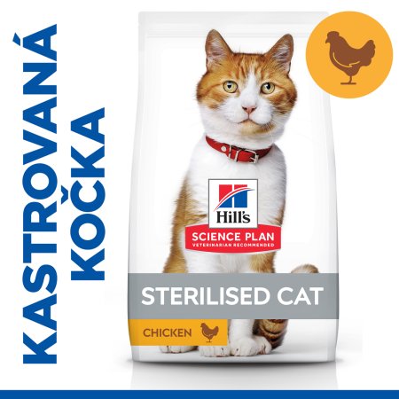 Hill’s Science Plan Feline Young Adult Sterilised Cat Chicken 10 kg (EXPIRÁCIA 01/2025)