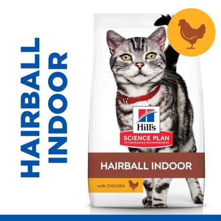 Hill’s Science Plan Hairball & Indoor granule pre dospelé mačky s kuracím 10 kg