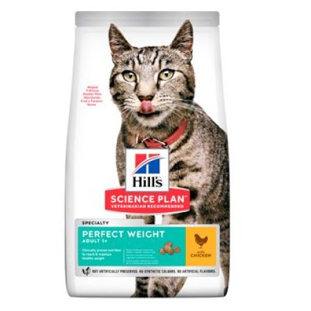 Hill’s Science Plan Perfect Weight granule pre dospelé mačky s kuracím 7 kg