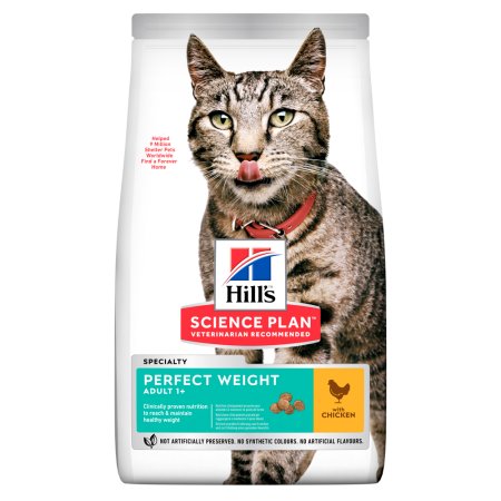 Hill’s Science Plan Perfect Weight granule pre dospelé mačky s kuracím 7 kg