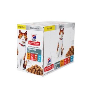Hill’s Science Plan kapsičky pre kastrované mačky kura, ryby, morka 12 x 85 g