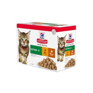 Hill’s Science Plan kapsičky pre mačiatka mix kura, morka 12 x 85 g