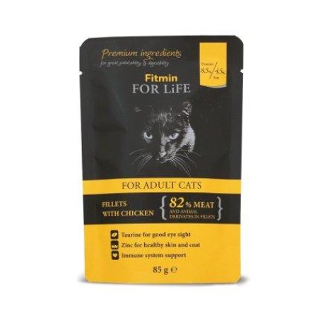 Fitmin For Life cat pouch adult kuracie 85g