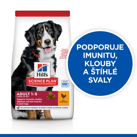 Hill’s Science Plan granule pre dospelých psov veľkých plemien s kuracím 18 kg
