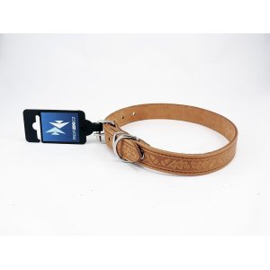 PROFIZOO Obojok GRAZL - vzor žaluď (22mm x 55cm) koňak