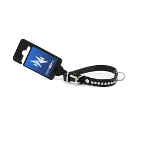 PROFIZOO Obojok štrasový (10mm x 26cm) čierna