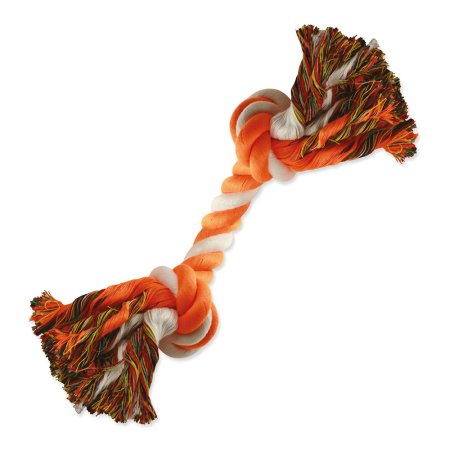 Uzol DOG FANTASY bavlnený oranžovo-biely 2 knôty 20 cm