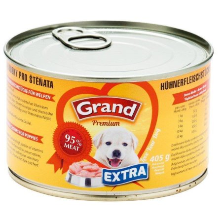 GRAND EXTRA - kuracie kúsky pre šteňatá 405 g