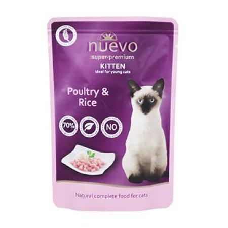 Nuevo mačiatko hydinové s ryžou vrecko 85g