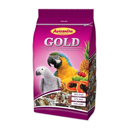 Krmivo AVICENTRA Gold pre veľké papagáje 850g