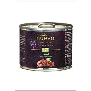 Nuevo mačka Senior Jahňacie s brusnicami konz. 200g