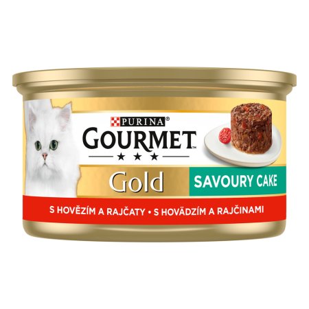 Gourmet Gold Savoury Cake s hovädzím a paradajkami 85 g