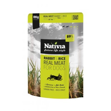 Nativia Real Meat rabbit & rice 8 kg