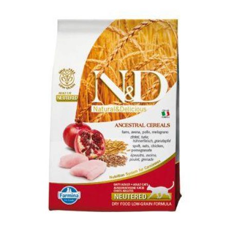 N&D Low Grain CAT Neutered Chicken & Pomegranate 5kg