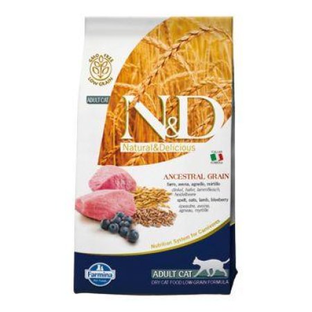 N&D Low Grain CAT Adult Lamb & Blueberry 5kg