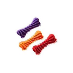Hračka pes Kosť Dentálna rebrovaná plávacia 12cm SP