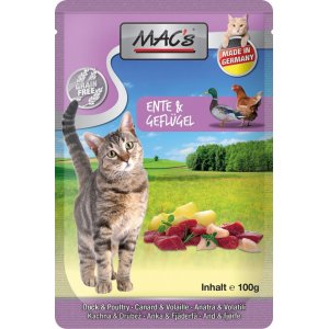 MACs Cat vrecko kačica, hydina a jablko 100g