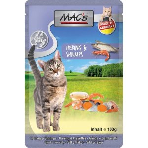 MACs Cat vrecko sleď a krevety 100g
