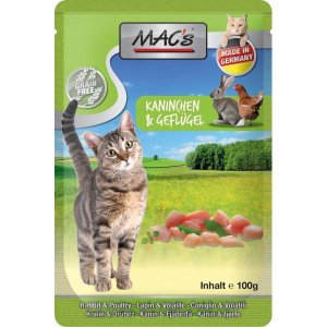 MACs Cat vrecko králik, hydina a púpava 100g