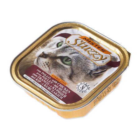 Vanička MISTER STUZZY Cat pre sterilizované mačky kuracie 100g