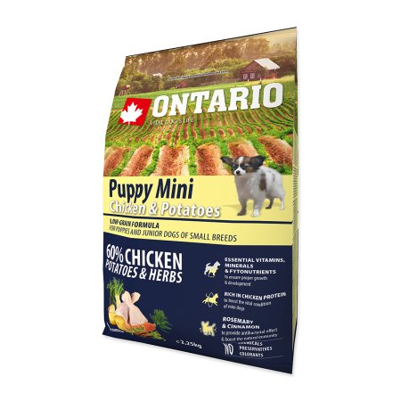 ONTARIO Puppy Mini Chicken & Potatoes & Herbs 2,25 kg