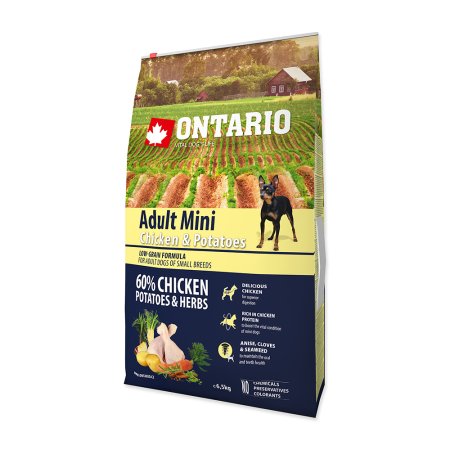 ONTARIO Dog Adult Mini Chicken & Potatoes & Herbs 6,5 kg