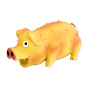 Hračka DOG FANTASY Latex prasa chrochtajúci mix farieb 21 cm