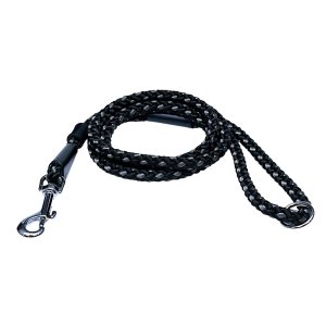 PROFIZOO Vodítko - syntetické lano (10mm x 150cm) čierno-šedá