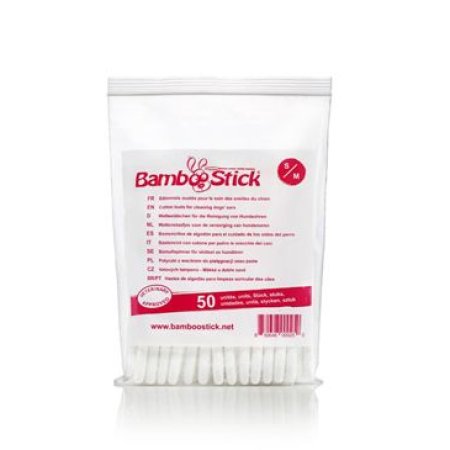 Tyčinky vatové BambooStick S/M pre čišt. uší psov 50ks