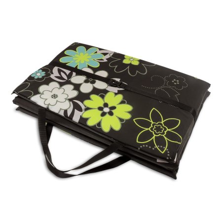 PROFIZOO Skladacie Plážové Molitanové Lehátko 130cm čierna kvietok (bav)