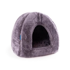 PROFIZOO Pelech Domček Iglu 45 šedá (Plys)