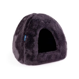 PROFIZOO Pelech Domček Iglu 45 čierna (Plys)